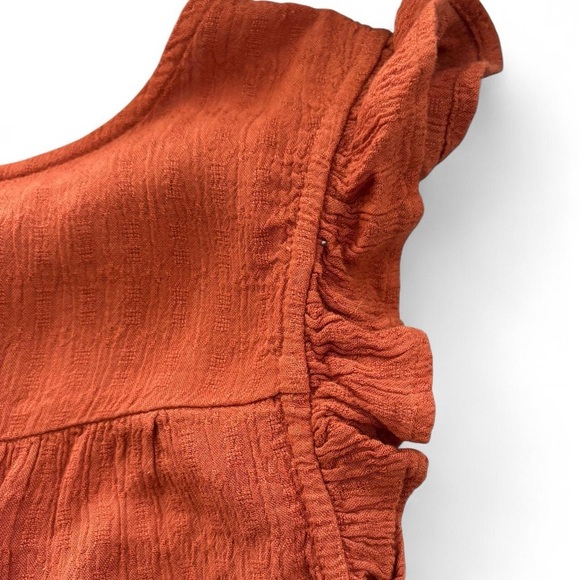 American Eagle Outfitters Orange Ruffle Blouse - Picture 5 of 5